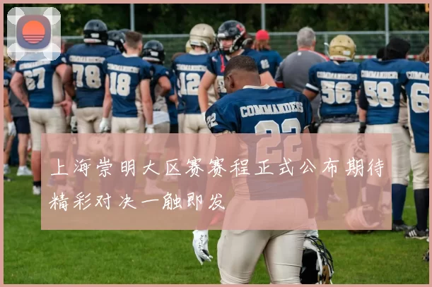 上海崇明大区赛赛程正式公布期待精彩对决一触即发